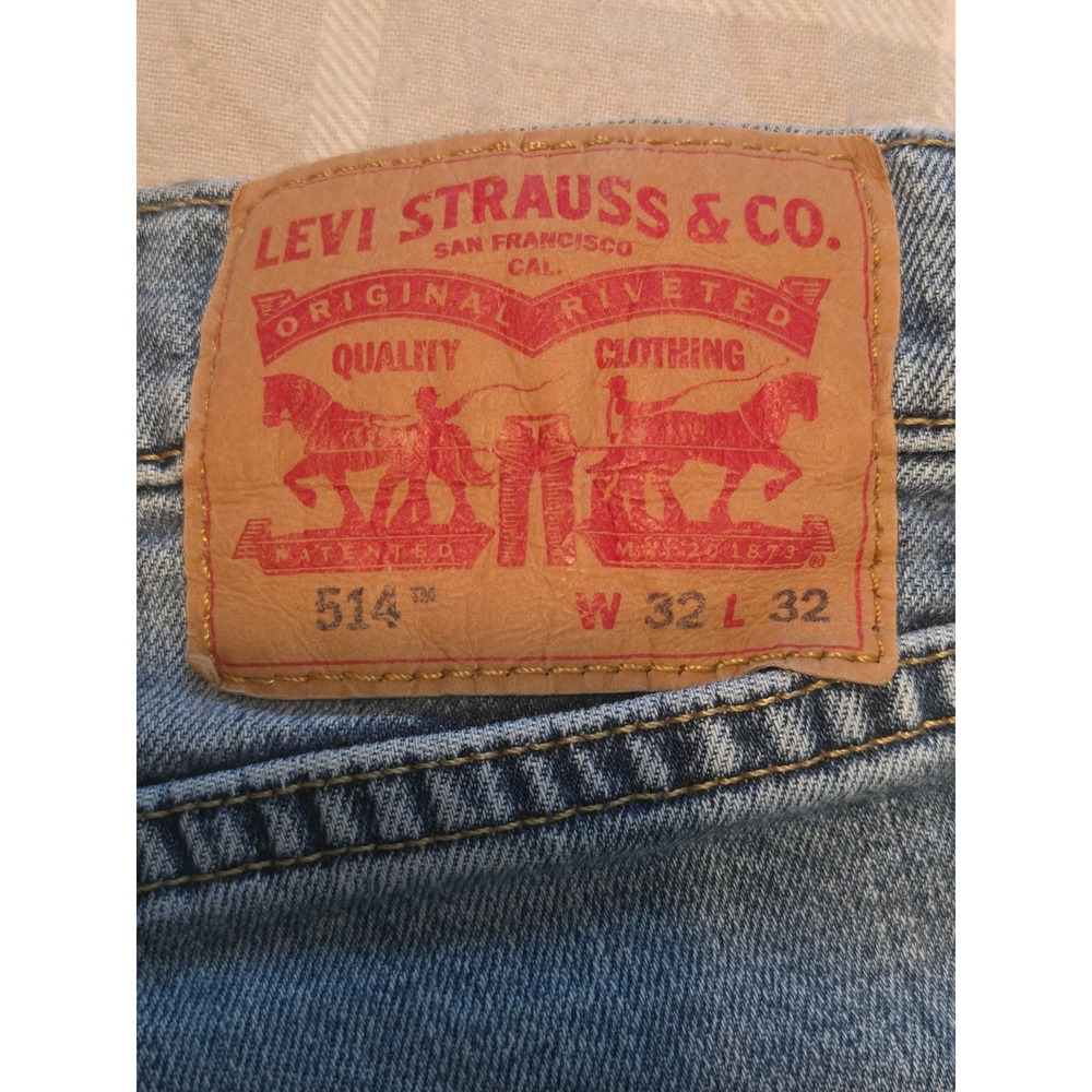 Levi's 514 Straight Fit Men's‎ Jeans Blue Denim Size 32x32" - Picture 3 of 7